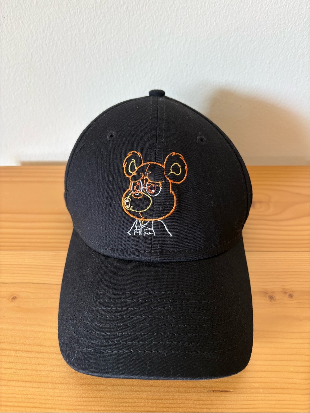 New Era 39THIRTY Custom Embroidered Cartoon Bear Dad Hat Baseball Cap StretchFit